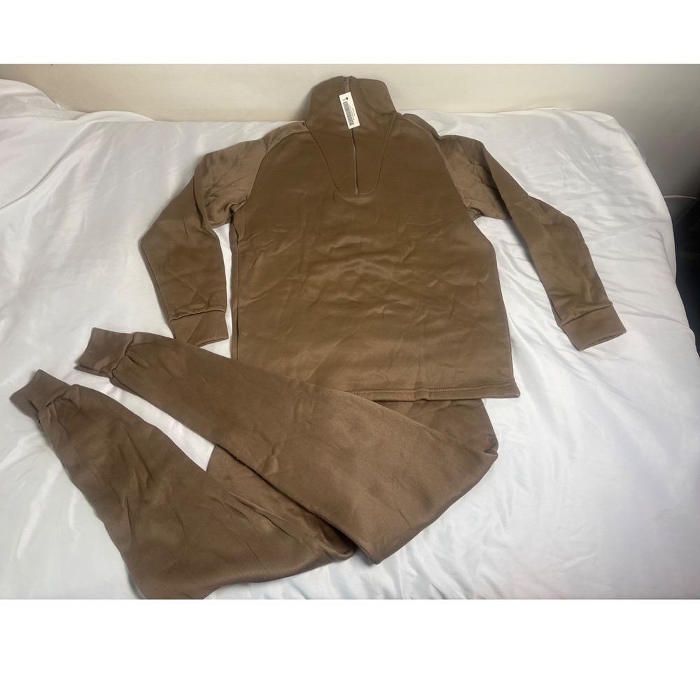 US Military Cold Weather Thermal Set Medium Brown Excellent Polypropylene Base